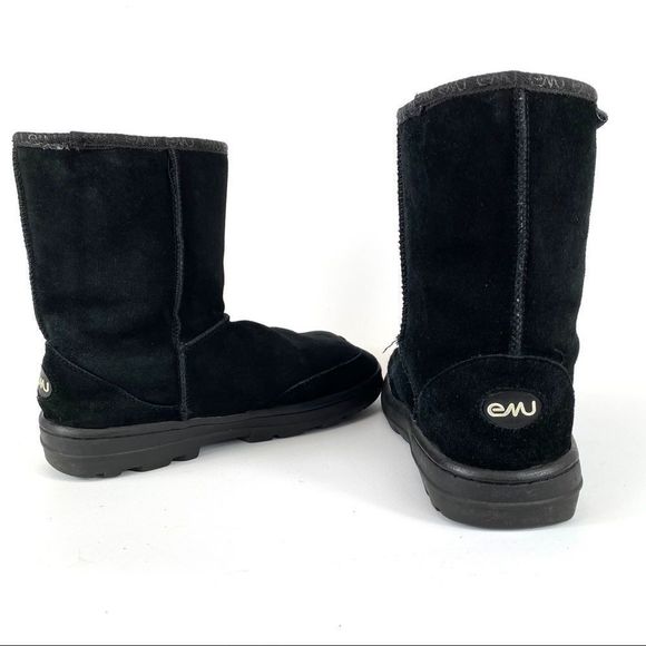 EMU Australia black suede & sheepskin wool boot 7 - Picture 15 of 15
